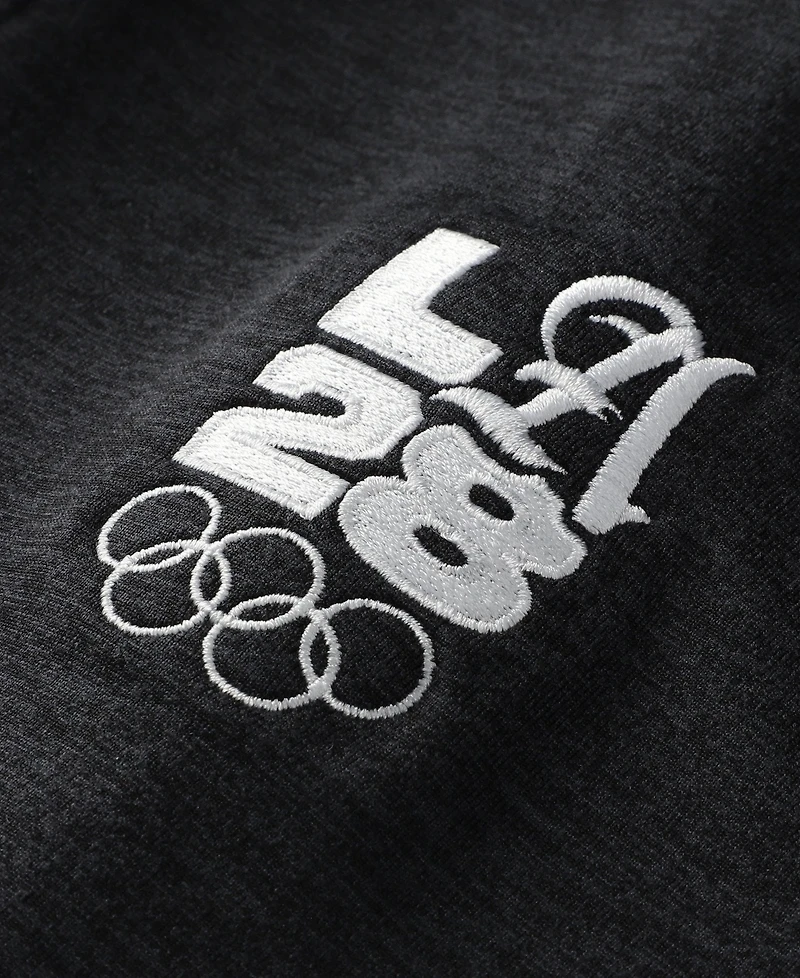 Nike Men's Black LA28 Summer Olympics Stride Raglan Dri-fit Half-Zip Pullover