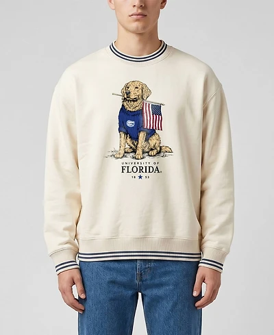 Uscape Apparel Men's and Women's Cream Florida Gators Americana Good Boy Ribbed Premium Sweatshirt