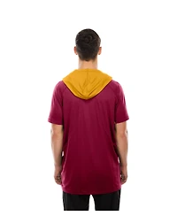 New Era Men's Scarlet Washington Commanders Combine Authentic Hooded Raglan Short-Sleeve T-Shirt