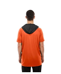New Era Men's Orange Cincinnati Bengals Combine Authentic Hooded Raglan Short-Sleeve T-Shirt