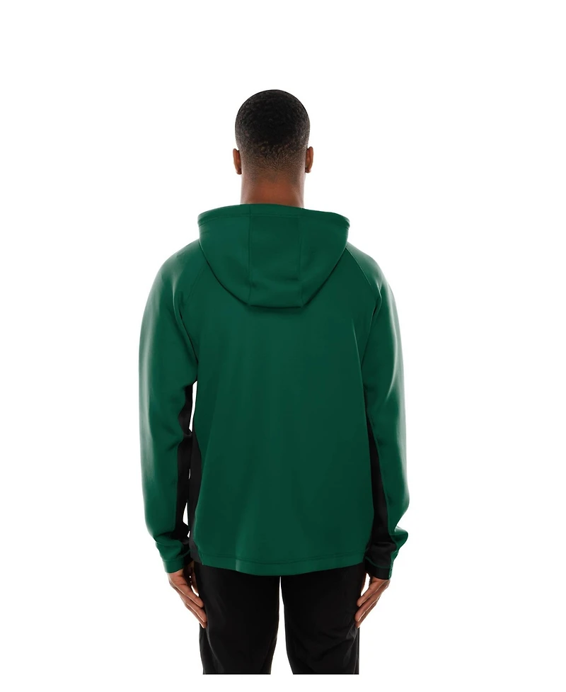 New Era Men's Green York Jets Combine Authentic Raglan Scuba Full-Zip Hoodie