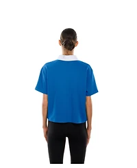 New Era Women's Detroit Lions Throwback Boxy Cropped Cotton-Blend Polo