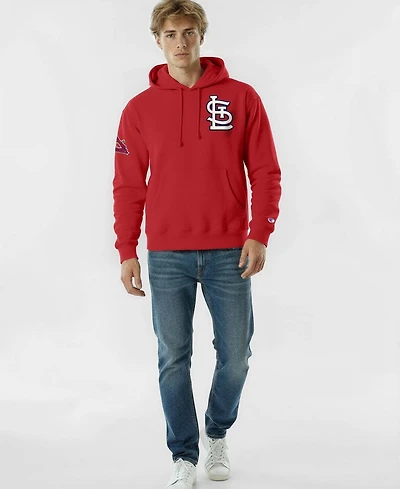 Champion Men's Red St. Louis Cardinals Reverse Weave Chenille Hoodie
