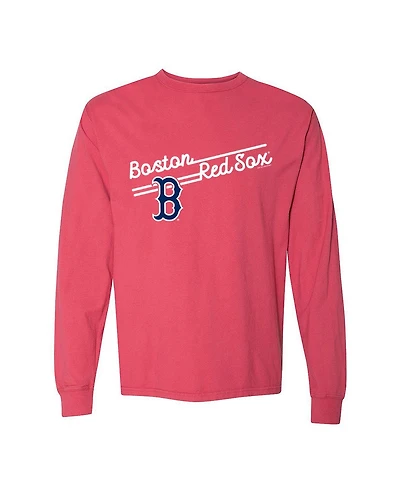 Soft As A Grape Women's Boston Red Sox Pigment Dye Long Sleeve T-Shirt