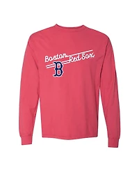 Soft As A Grape Women's Boston Red Sox Pigment Dye Long Sleeve T-Shirt