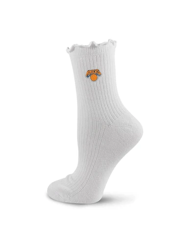 Pro Compression Women's New York Knicks Lettuce-Edge Ribbed Quarter Socks