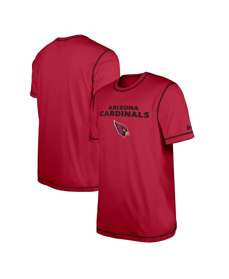 New Era Men's Cardinal Arizona Cardinals Third Down Puff Print T-Shirt