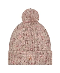 New Era Women's Stone Dallas Cowboys Trendy Tone Cuffed Pom with Knit Hat