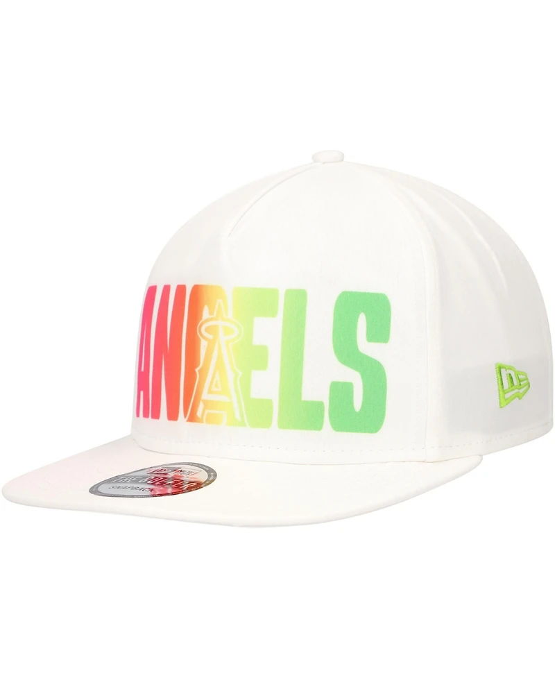 New Era Men's White Los Angeles Angels Spring Spectrum Golfer Snapback Hat