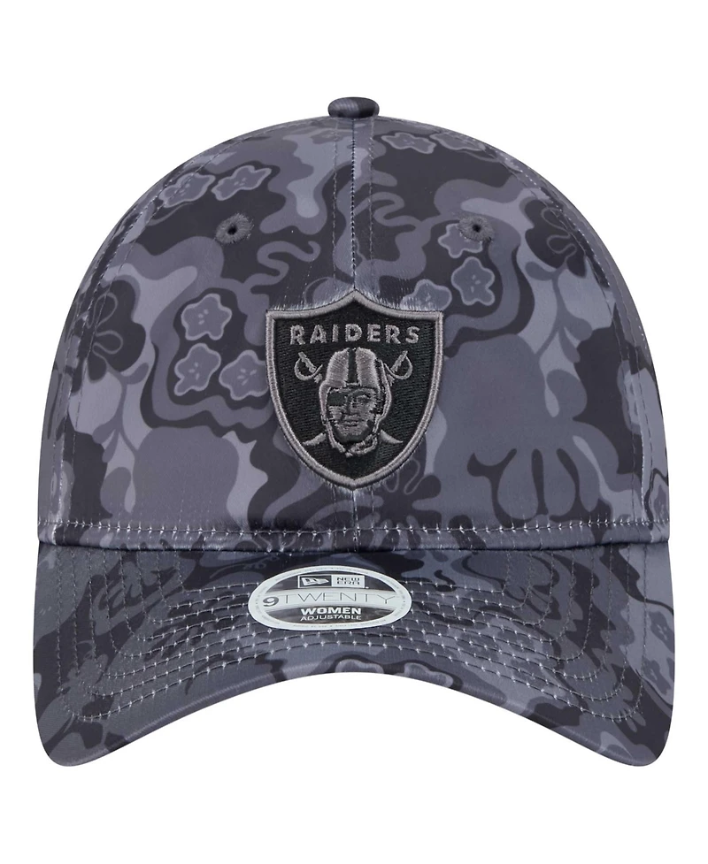 New Era Women's Black Las Vegas Raiders Trippy 9TWENTY Adjustable Hat