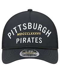 New Era Men's Black Pittsburgh Pirates Minimalist 9FORTY A-Frame Adjustable Hat