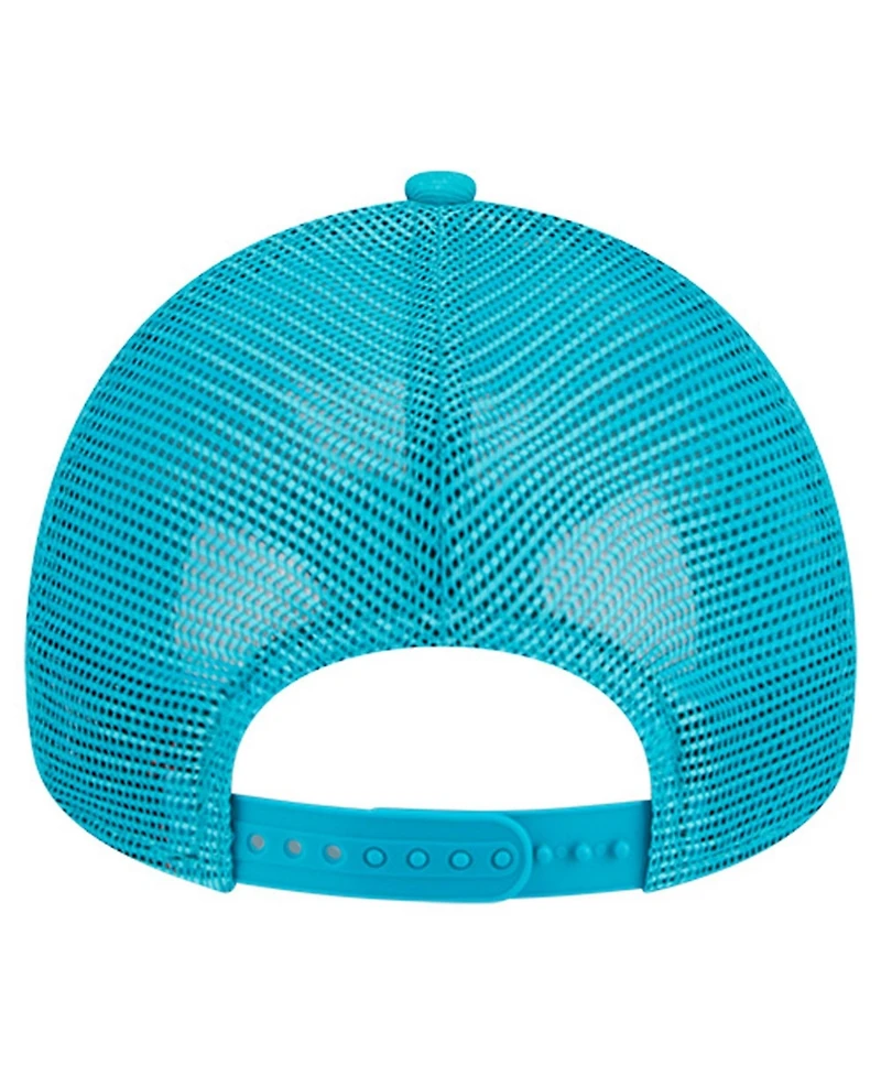 New Era Big Boys and Girls Aqua Miami Dolphins Main A-Frame 9FORTY Adjustable Hat