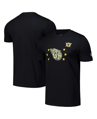 New Era Men's Black Cleveland Guardians 2024 Armed Forces Day T-Shirt