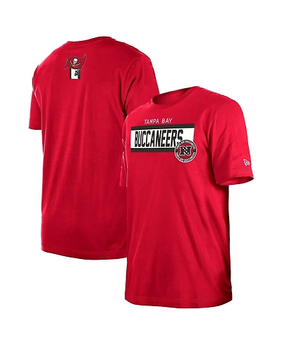 New Era Men's Red Tampa Bay Buccaneers 3rd Down High Density Print T-Shirt