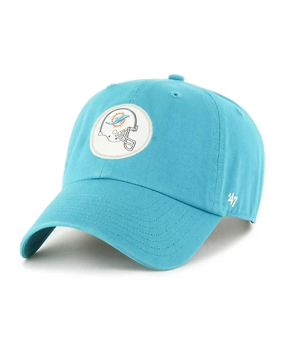'47 Brand Men's Aqua Miami Dolphins Hard Hat Clean Up Adjustable Hat