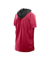 New Era Men's Cardinal Arizona Cardinals Combine Authentic Hooded Raglan Short-Sleeve T-Shirt