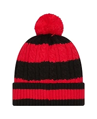 New Era Women's Red Kansas City Chiefs Braided Cuffed Pom with Knit Hat