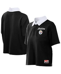 New Era Women's Pittsburgh Steelers Boxy Cropped Polo