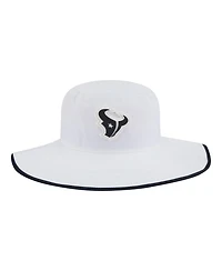 New Era Men's White Houston Texans 2025 Nfl Training Camp Panama Bucket Hat