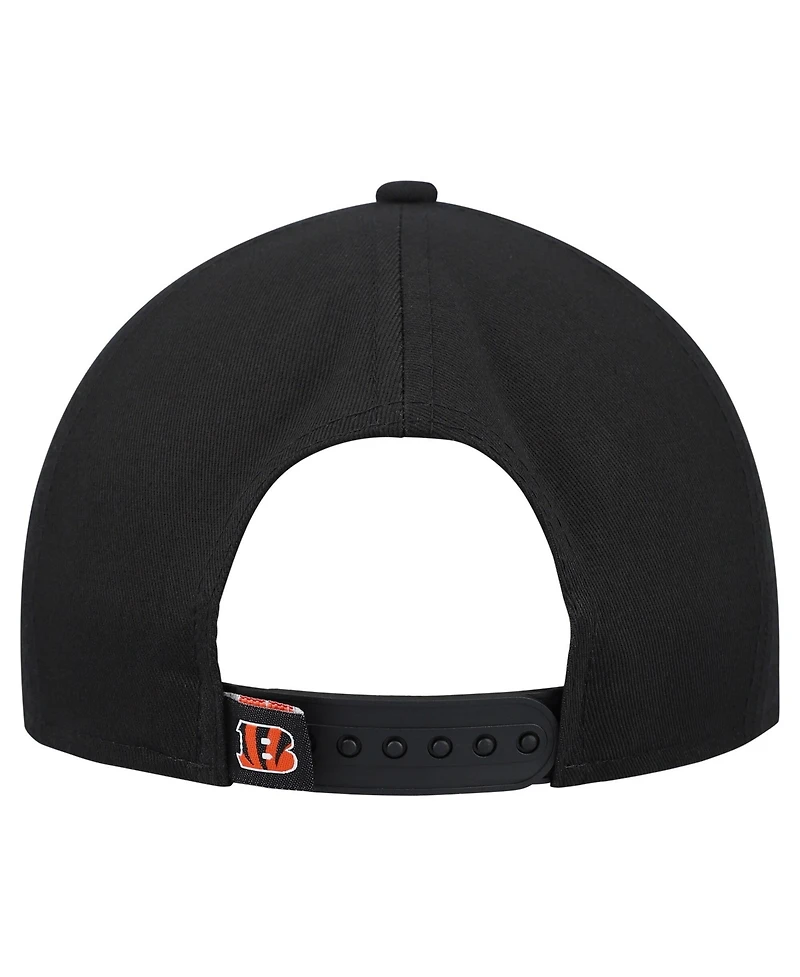 New Era Women's Black Cincinnati Bengals Metallic 9FORTY M-Crown A-Frame Adjustable Hat