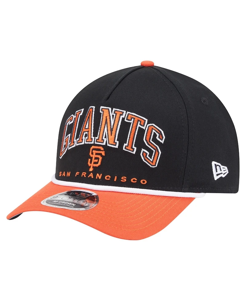 New Era Men's Black/Orange San Francisco Giants Arch 9FORTY A-Frame M-Crown Adjustable Hat