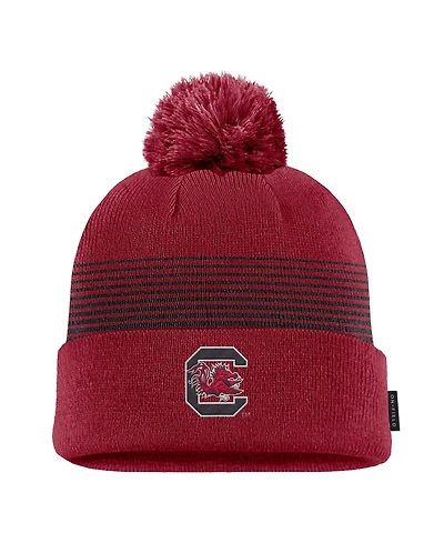 Nike Men's Garnet South Carolina Gamecocks 2026 On-Field Peak Cuffed Knit Hat with Pom