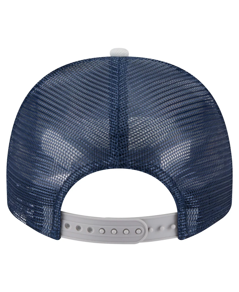 New Era Big Boys and Girls Cream/Navy Dallas Cowboys Banner A-Frame 9FIFTY Trucker Snapback Hat