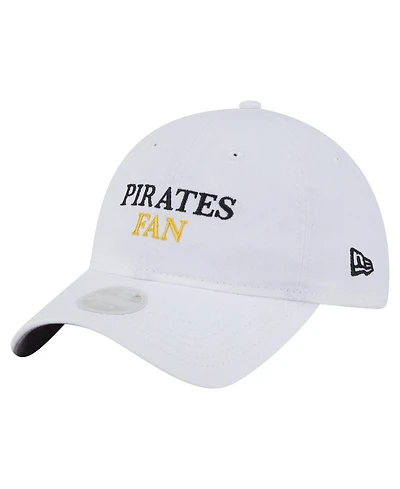 New Era Women's White Pittsburgh Pirates Team Fan 9TWENTY Adjustable Hat