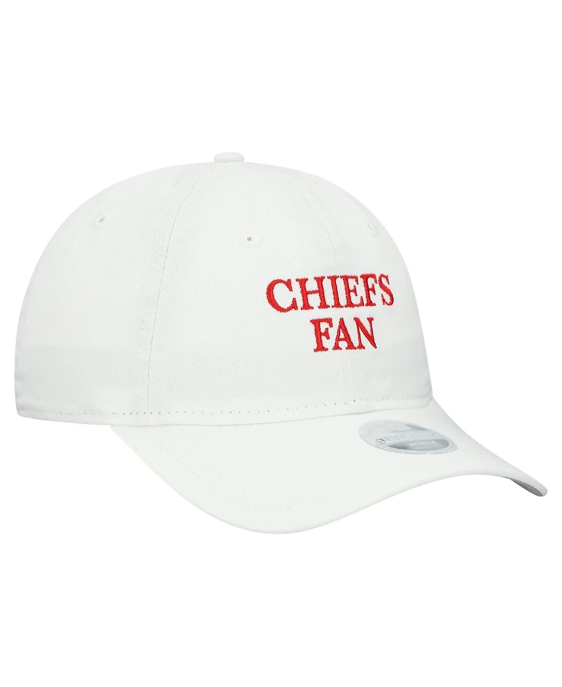 New Era Women's White Kansas City Chiefs Team Fan 9TWENTY Adjustable Hat