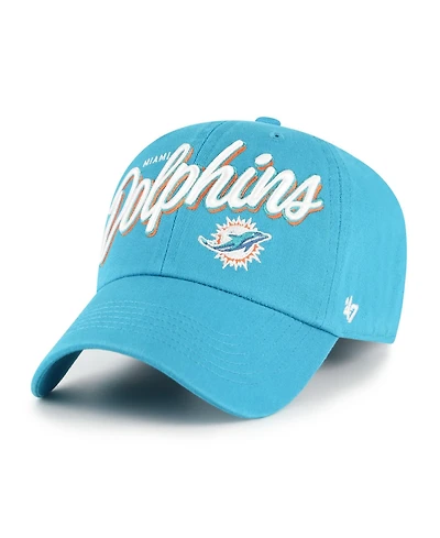 '47 Brand Women's Aqua Miami Dolphins Ariana Clean Up Adjustable Hat