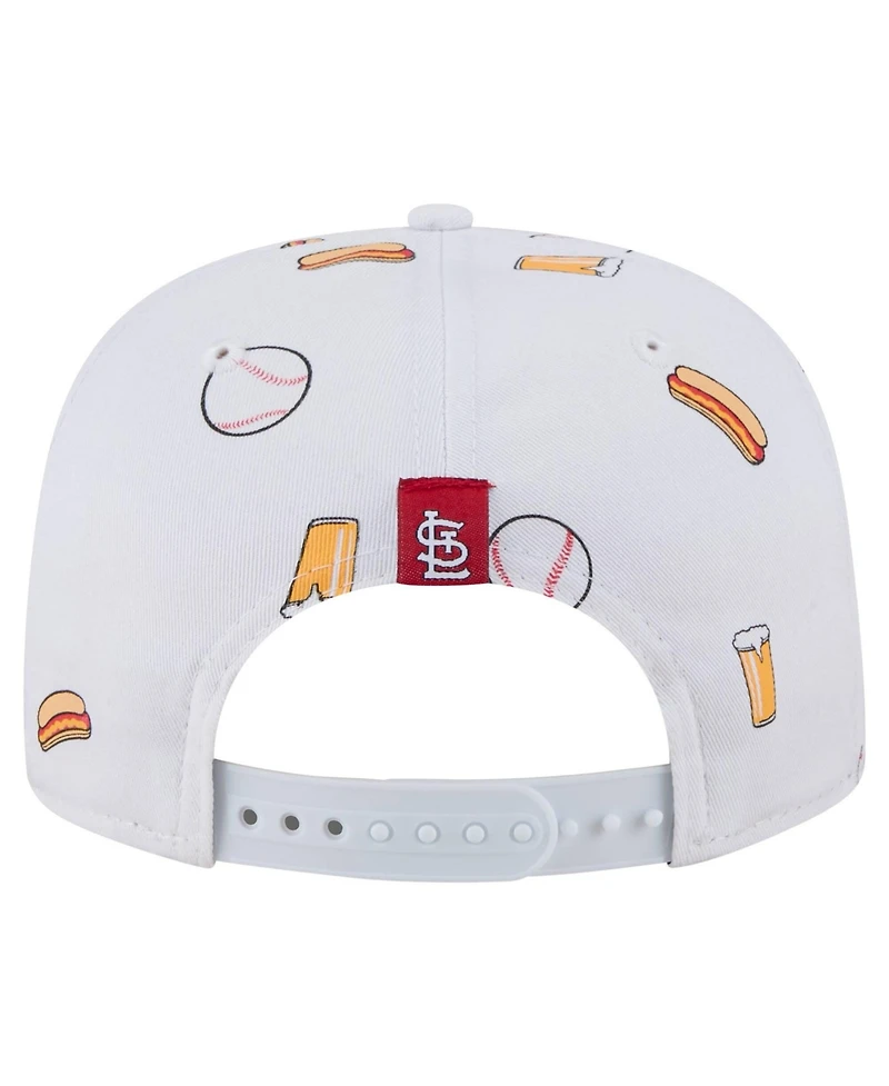 New Era Men's White St. Louis Cardinals Team Cheer Rope 19TWENTY Adjustable Hat