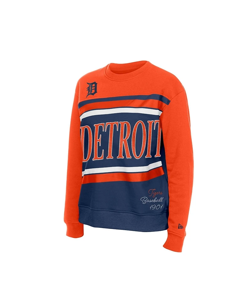 New Era Women's Detroit Tigers Gameday Color Block Fleece Sweatshirt