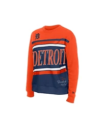 New Era Women's Detroit Tigers Gameday Color Block Fleece Sweatshirt