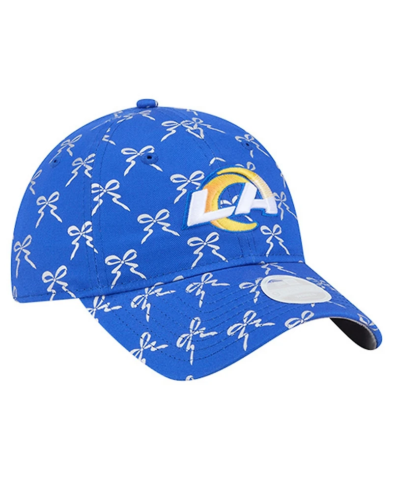 New Era Women's Royal Los Angeles Rams Ribbon 9TWENTY Adjustable Hat
