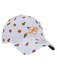 New Era Women's White Miami Dolphins Fruit Pattern 9TWENTY Adjustable Hat