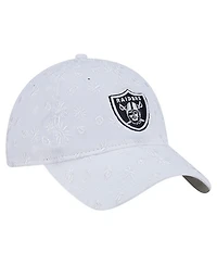 New Era Women's White Las Vegas Raiders Floral 9TWENTY Adjustable Hat