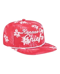 New Era Men's Red Kansas City Chiefs Palm Print A-Frame 9FIFTY Snapback Hat