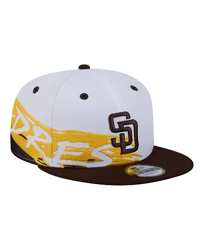 New Era Men's White/Brown San Diego Padres 9FIFTY Snapback Hat