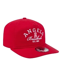 New Era Men's Red Los Angeles Angels Stacked 19TWENTY Adjustable Hat