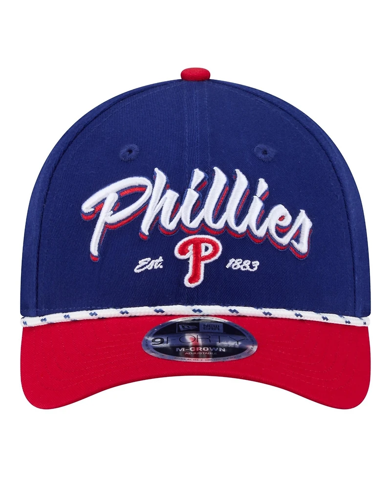 New Era Men's Royal/Red Philadelphia Phillies Team Loyal 9FORTY M-Crown Adjustable Hat