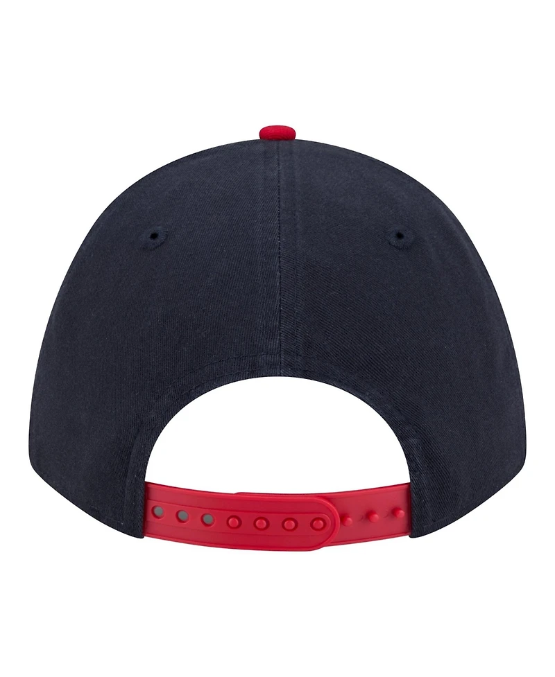 New Era Men's Navy/Red Atlanta Braves Team Loyal 9FORTY M-Crown Adjustable Hat