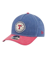 New Era Men's Royal/Red Texas Rangers Felt M-Crown 9FORTY Adjustable Hat