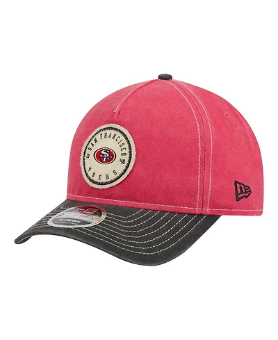 New Era Men's Scarlet/Black San Francisco 49ers 9FORTY Felt A-Frame Adjustable Hat