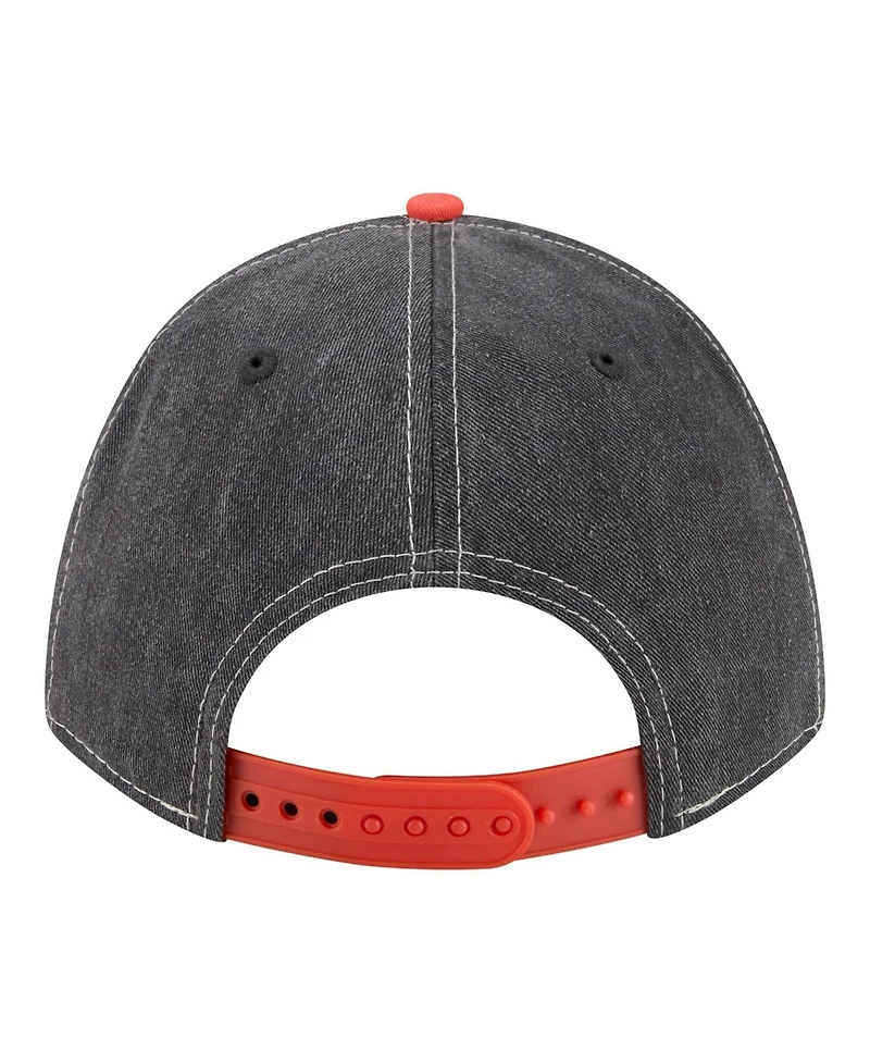 New Era Men's Black/Orange Baltimore Orioles Felt M-Crown 9FORTY Adjustable Hat