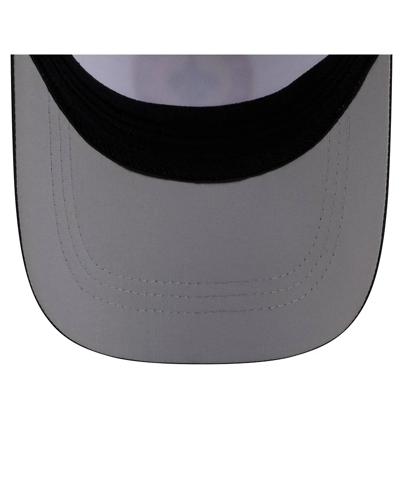 New Era Men's White/Black Orleans Saints Patch 39THIRTY A-Frame M-Crown Perforated Flex Hat