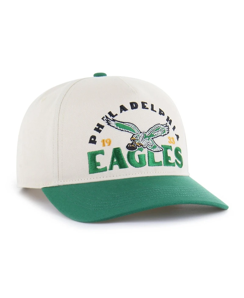 47 Brand Men's Natural Philadelphia Eagles Throwback Arcitext Hitch Adjustable Hat