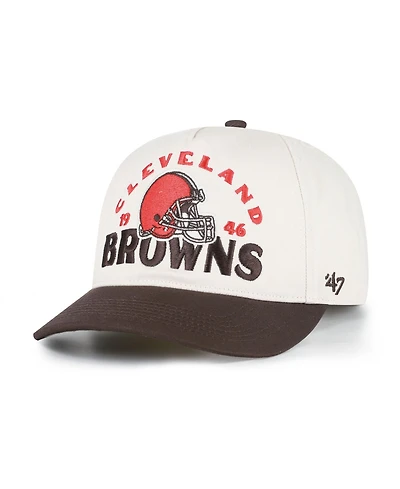 47 Brand Men's Natural Cleveland Browns Arcitext Hitch Adjustable Hat