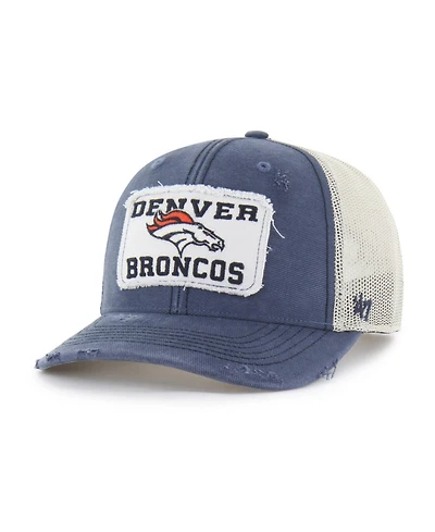 '47 Brand Men's Navy Denver Broncos Egremont Well-Worn Adjustable Trucker Hat