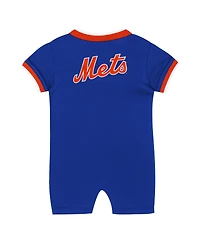 Outerstuff Baby Boys and Girls Royal New York Mets Pinch Coverall Shorts