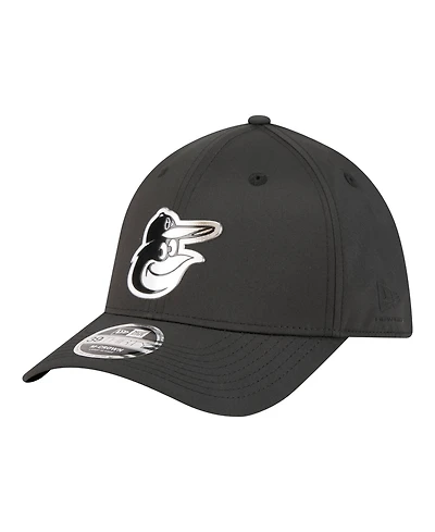 New Era Men's Black Baltimore Orioles Metallic 39THIRTY M-Crown Flex Hat